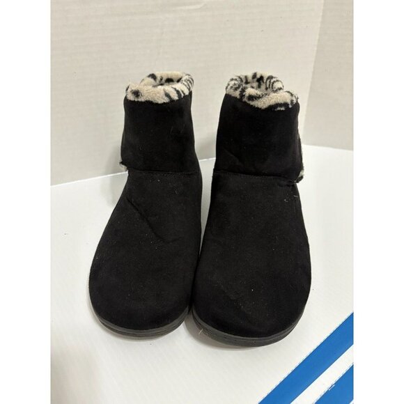 Vionic Indulge Vanah TVW4239 Bootie Womens US 10 BLACK Faux Fur Lined Boots - Picture 1 of 6